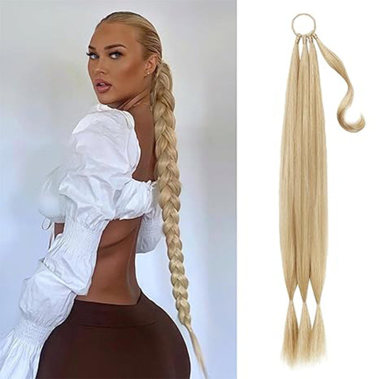 Lightweight Long Braided Ponytail Extension for Women