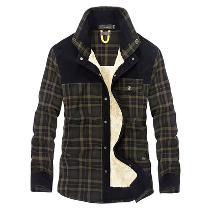 Men's Trendy Warm Plaid Long Sleeve Jacket