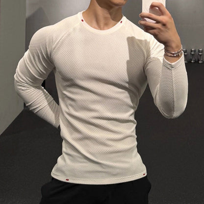 Men's Mesh Long-Sleeve Workout Shirt