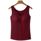 Women’s Thermal Front-Button Tank Top With Built-In Bra