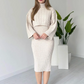 Slim-Fit Knit Dress with Matching Sweater