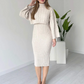 Slim-Fit Knit Dress with Matching Sweater