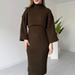 Slim-Fit Knit Dress with Matching Sweater