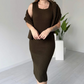 Slim-Fit Knit Dress with Matching Sweater