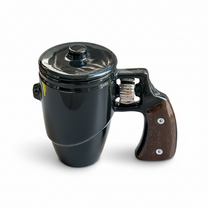 Novelty Gun Mug with Lid for Office & Home