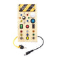 Wooden Busy Board Toys with LED Lights