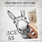 Funny Black and White Donkey Wall Art