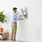 Funny Black and White Donkey Wall Art