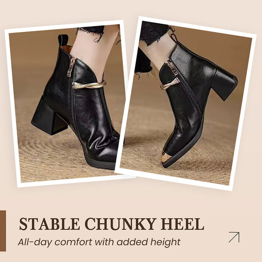 Square Toe Ankle Boots for Women