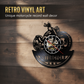 Retro Motorcycle Vinyl Record Wall Clock