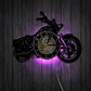 Retro Motorcycle Vinyl Record Wall Clock