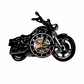 Retro Motorcycle Vinyl Record Wall Clock