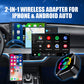 2-in-1 Wireless Adapter for iPhone & Android Auto