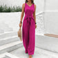 ⏳Time-Limited Special⏰Women's Solid Waist Tie Jumpsuit