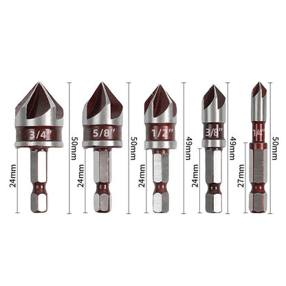 5PCS or 3PCS Countersink Drill Bit Set for Woodworking