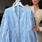 Vintage Embroidered Lantern Sleeve Dress