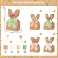 24-Pack Easter Bunny Paper Gift Bags with Ribbons