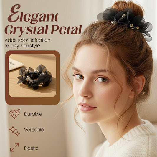Elegant Mesh Beaded Ponytail Holder for Women