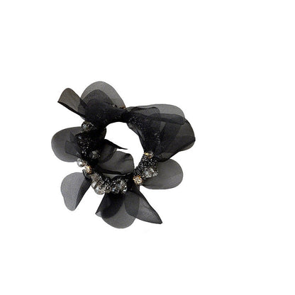 Elegant Mesh Beaded Ponytail Holder for Women