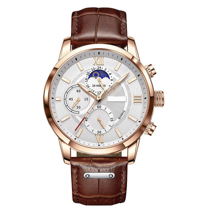 Men's Multifunction Waterproof Luminous Quartz Watch