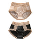 Retro Lace & Satin Panties with Silk Crotch