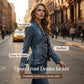 🧥 50% OFF NOW! 🌸 Women's Ruffle Trim Open-Front Denim Jacket – Lightweight & Feminine – Versatile & Chic 👗