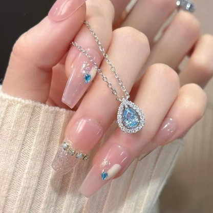 💕Buy 1 Get 1 Free💕Elegant Blue Teardrop Necklace for Women