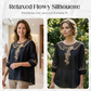 👚 LIMITED-TIME 50% OFF! 💥 Women's Embroidered Cotton-Linen Blend Blouse – Floral Cutouts, Round Neck, Relaxed Fit ✨