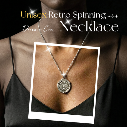 📢📢50% OFF !!!⏰Unisex Retro Spinning Decision Coin Necklace