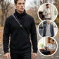 High-Neck Asymmetrical Zipper Sweater for Men