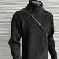 High-Neck Asymmetrical Zipper Sweater for Men