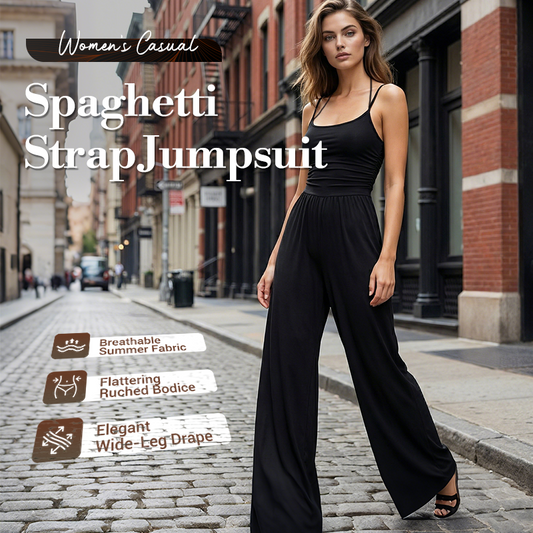 🔥2026 New Arrival - 49% OFF🔥Women's Casual Spaghetti Strap Jumpsuit