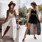 Women's Jumpsuit with Spaghetti Straps – Loose Leisure Jumpsuit with Cut-Out Design👗✨