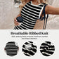 🔥Hot Sale👗Sleeveless Striped Ribbed Knit Dress
