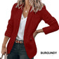 🧥 LIMITED-TIME 50% OFF! 💥 Elegant Soft Solid Color Lapel Buttons Jacket – Classic Collar, One-Button, Versatile ✨