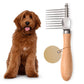 Pet Detangling Brush with Long Steel Blades for Dog & Cat
