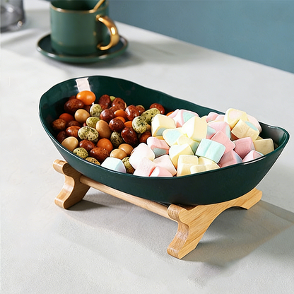 3-Tier Fruit Bowl with Wooden Stand
