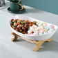 3-Tier Fruit Bowl with Wooden Stand