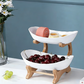 3-Tier Fruit Bowl with Wooden Stand