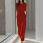 Solid Color Wide-Legged Jumpsuit for Women