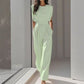 Solid Color Wide-Legged Jumpsuit for Women