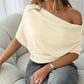 👚 Women's Asymmetrical Off-Shoulder Batwing Top – Chic Drama & Soft Comfort 🦇✨