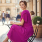 Elegant Layered Dress with Flutter Sleeves