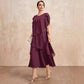 Elegant Layered Dress with Flutter Sleeves