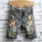 👖 LIMITED-TIME 50% OFF! 🩳 Men's Ripped Denim Shorts – Distressed, Patched, Retro Wash ✨