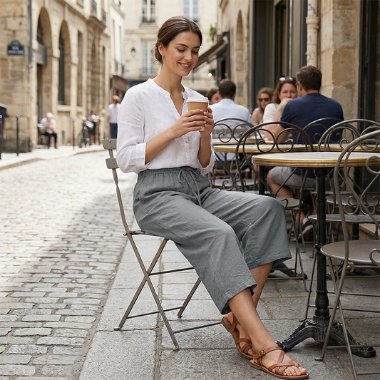 👖 50% OFF NOW!☁️ Women's Capri Pants – Drawstring Waist & Breathable – Casual Summer Essential ✨