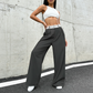🥳2026 HOT SALE🥳💞50K+ SOLD!🌿 Women's Wide-Leg Suit Pants with Contrast Waistband