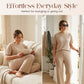 👕 LIMITED-TIME 50% OFF! ✨ Women's Ribbed Knit Top & Wide-Leg Pants Set – Drop Shoulder, Soft Fabric, Two-Piece 🍂