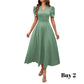 👗 2026 Sale — Over 39 400 Sold!💐 Elegant V‑Neck High Waist Dress with Puff Sleeve