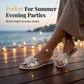 🎁New Arrival 30% OFF💥 Faux Pearl & Crystal Embellished Flat Sandals